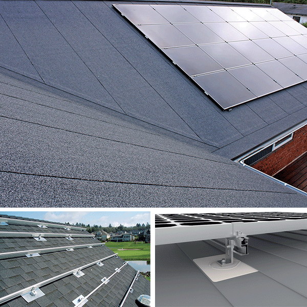 STRUCTURA  MONTAJ PANOU SOLAR 560W 5kW ACOPERIS BITUMINOS, SET
