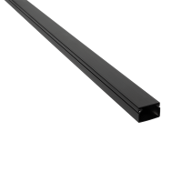 2m. 12x12 PLASTIC CABLE TRUNKING CT2 BLACK