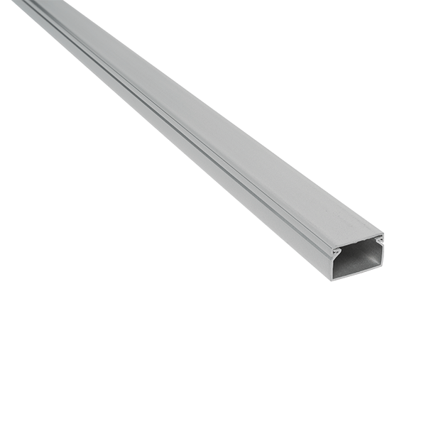 2m. 12x12 PLASTIC CABLE TRUNKING CT2 GRAY