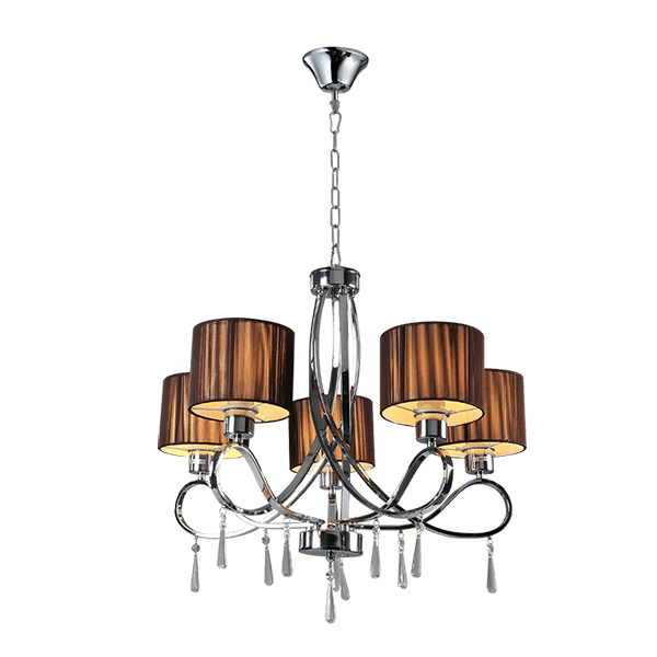 CANDELABRU LILLY 5XE27 CROM D650X590mm