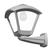 DARIO 250 GARDEN WALL LAMP 1XE27 IP55 GREY/CLEAR