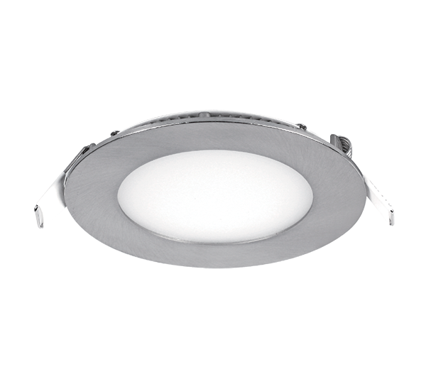 LED PANEL ROTUND 8W 4000K-4300K SATIN NICHEL Ф120MM  