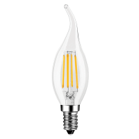 DIMMABLE LED LAMP FLAME 5W E14 2800-3200K SMOKY GLASS                                                                                                                                                                                                          