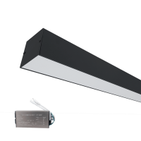 PROFIL LED APARENT S77 48W 4000K 1200MM NEGRU+KIT EMERGENTA