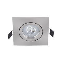 SPOT LED PATRAT METAL 6W GU10 2700K SATIN NICHEL