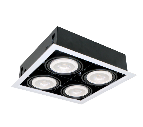 PROIECTOR CU LED QUAD412 12W 4XE27 2700K GRI INCHIS