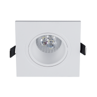 SPOT LED PATRAT PLASTIC 6W GU10 6400K ALB