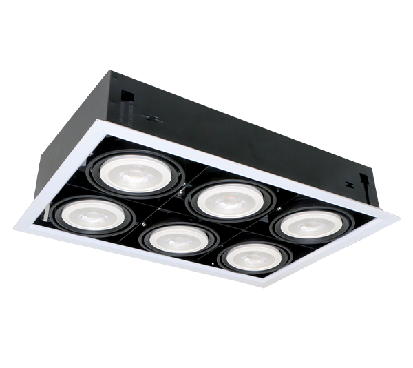 PROIECTOR CU LED QUAD612 12W 6XE27 2700K GRI INCHIS