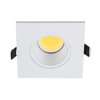 SPOT PATRAT PLASTIC CU LED COB 7W 4000-4300K ALB