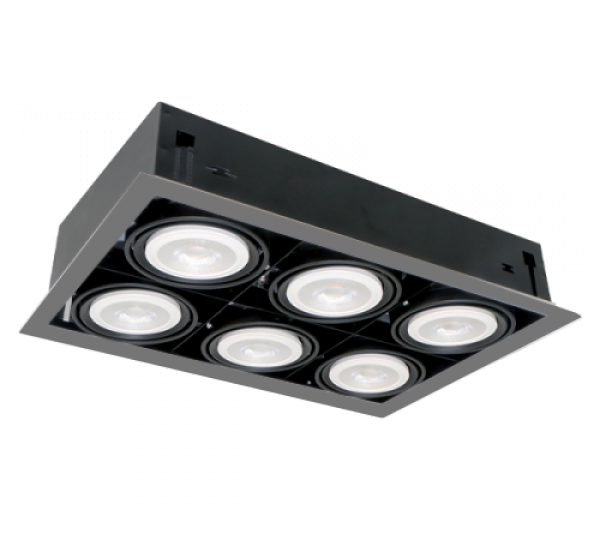 PROIECTOR CU LED QUAD610 10W 6XE27 4000K GRI INCHIS