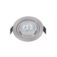 SPOT LED ROTUND METAL 6W GU10 2700K SATIN NICHEL